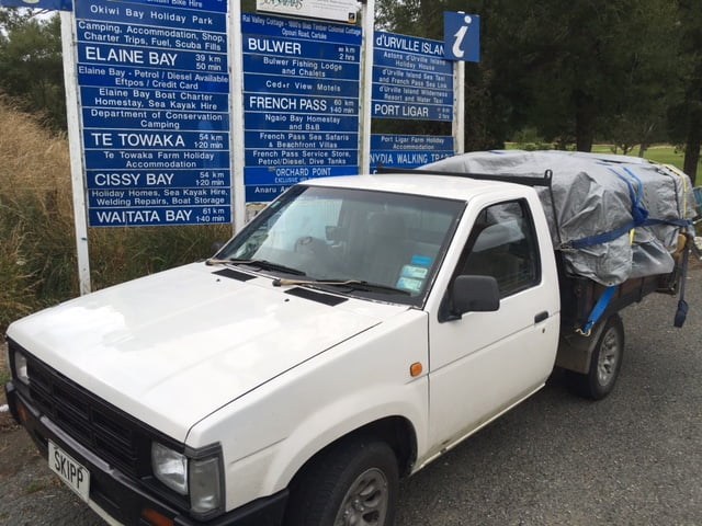 Trusty skipp ute.